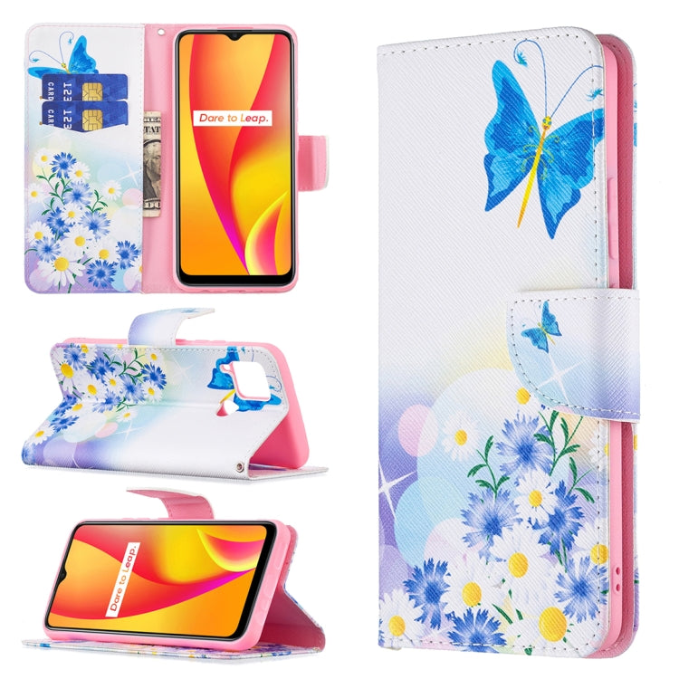 For OPPO Realme C15 / C12 / C25 Colored Drawing Pattern Horizontal Flip Leather Case with Holder & Card Slots & Wallet