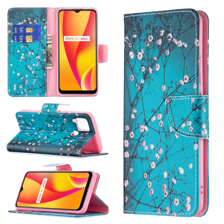 For OPPO Realme C15 / C12 / C25 Colored Drawing Pattern Horizontal Flip Leather Case with Holder & Card Slots & Wallet
