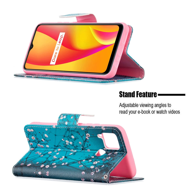 For OPPO Realme C15 / C12 / C25 Colored Drawing Pattern Horizontal Flip Leather Case with Holder & Card Slots & Wallet