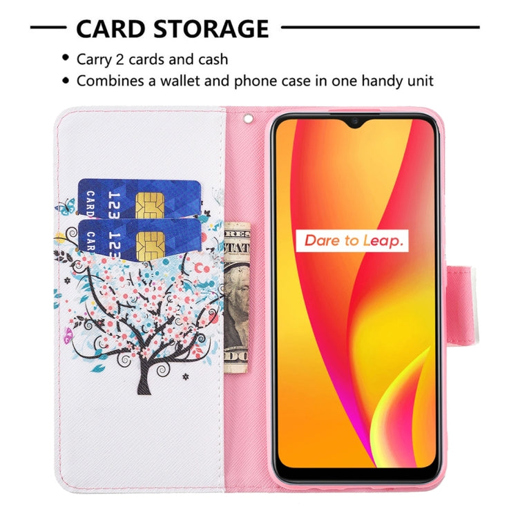 For OPPO Realme C15 / C12 / C25 Colored Drawing Pattern Horizontal Flip Leather Case with Holder & Card Slots & Wallet