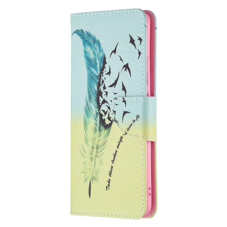 For OPPO Realme C15 / C12 / C25 Colored Drawing Pattern Horizontal Flip Leather Case with Holder & Card Slots & Wallet