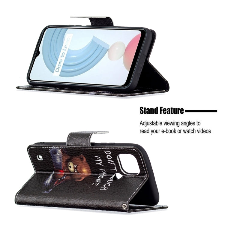 For OPPO Realme C21 / C20 Colored Drawing Pattern Horizontal Flip Leather Case with Holder & Card Slots & Wallet