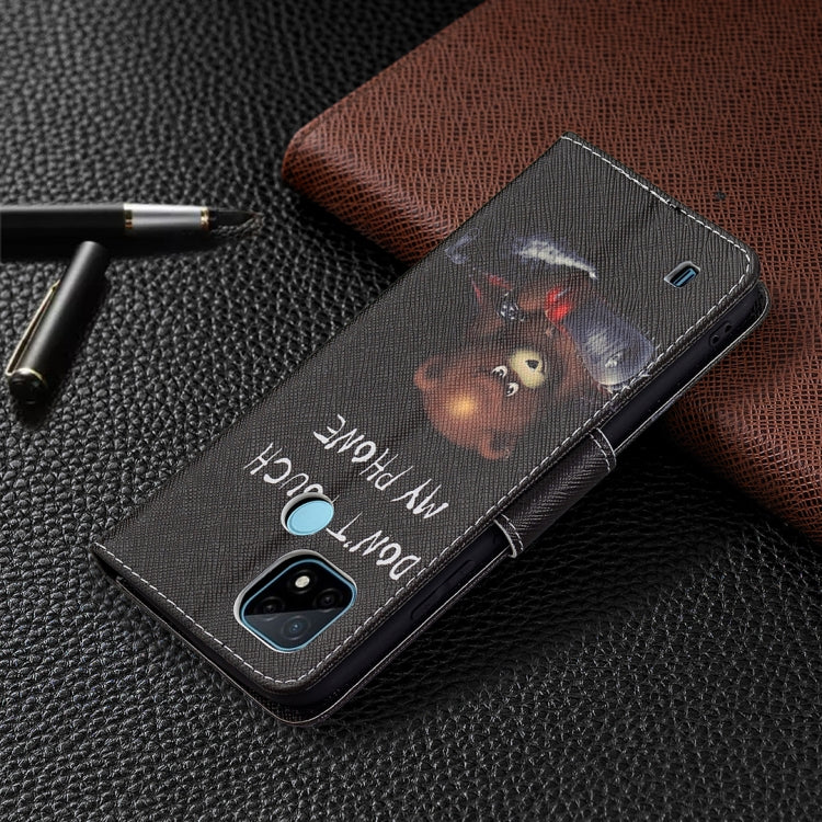 For OPPO Realme C21 / C20 Colored Drawing Pattern Horizontal Flip Leather Case with Holder & Card Slots & Wallet