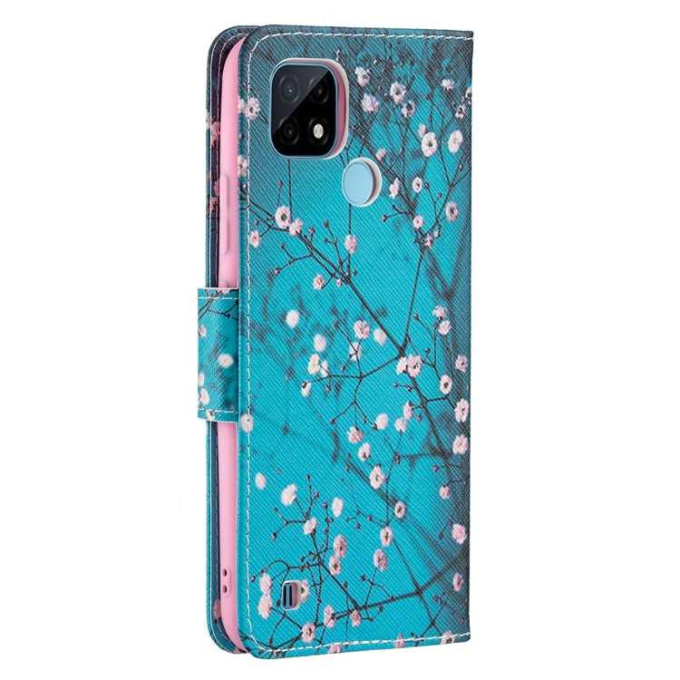For OPPO Realme C21 / C20 Colored Drawing Pattern Horizontal Flip Leather Case with Holder & Card Slots & Wallet