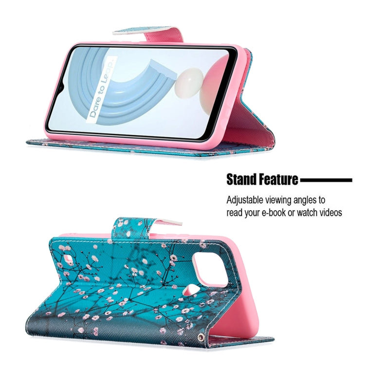 For OPPO Realme C21 / C20 Colored Drawing Pattern Horizontal Flip Leather Case with Holder & Card Slots & Wallet