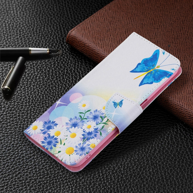 For OPPO Realme 8 5G / Realme V13 Colored Drawing Pattern Horizontal Flip Leather Case with Holder & Card Slots & Wallet