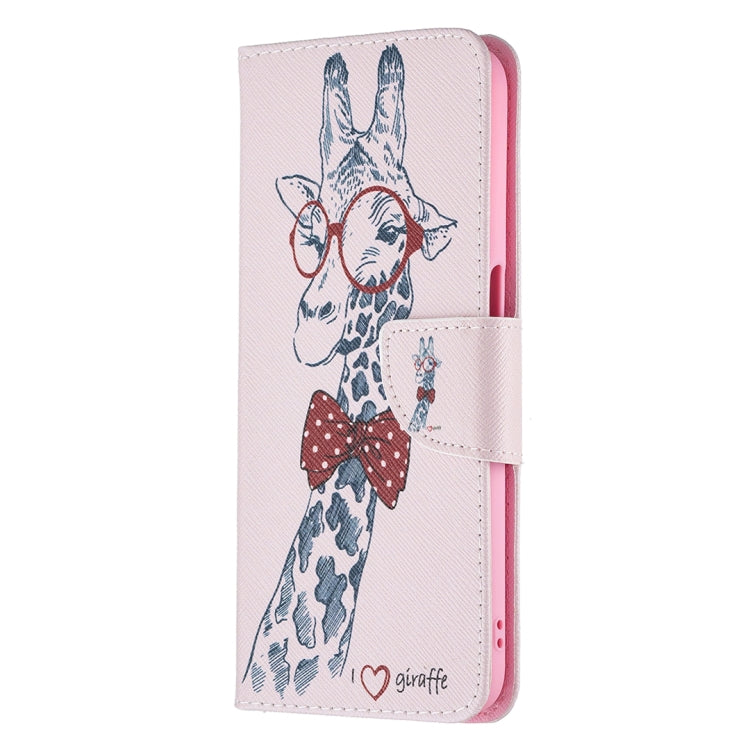 For OPPO Realme 8 5G / Realme V13 Colored Drawing Pattern Horizontal Flip Leather Case with Holder & Card Slots & Wallet