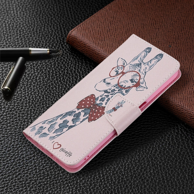 For OPPO Realme 8 5G / Realme V13 Colored Drawing Pattern Horizontal Flip Leather Case with Holder & Card Slots & Wallet