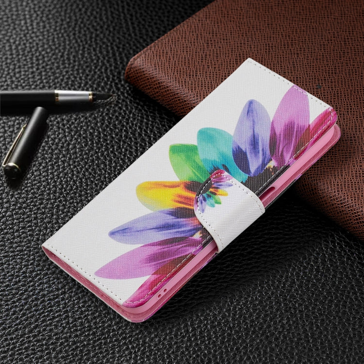 For OPPO Realme 8 5G / Realme V13 Colored Drawing Pattern Horizontal Flip Leather Case with Holder & Card Slots & Wallet