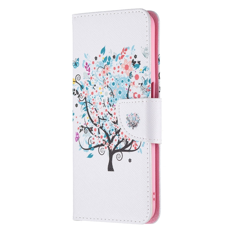 For OPPO Realme 8 5G / Realme V13 Colored Drawing Pattern Horizontal Flip Leather Case with Holder & Card Slots & Wallet