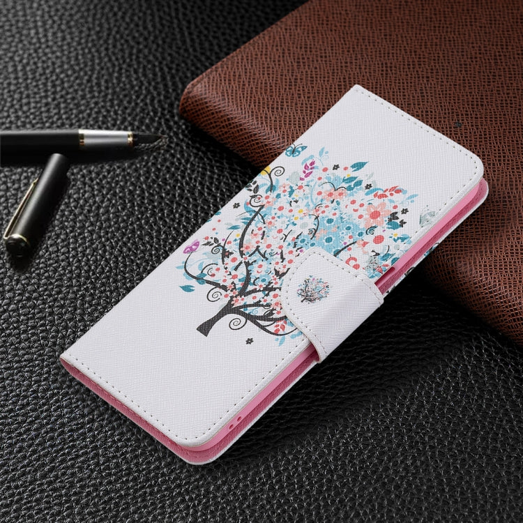 For OPPO Realme 8 5G / Realme V13 Colored Drawing Pattern Horizontal Flip Leather Case with Holder & Card Slots & Wallet