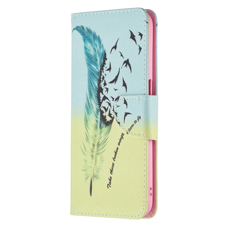 For OPPO Realme 8 5G / Realme V13 Colored Drawing Pattern Horizontal Flip Leather Case with Holder & Card Slots & Wallet