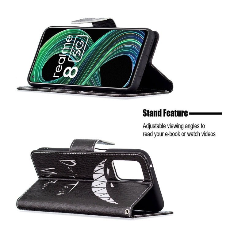 For OPPO Realme 8 5G / Realme V13 Colored Drawing Pattern Horizontal Flip Leather Case with Holder & Card Slots & Wallet