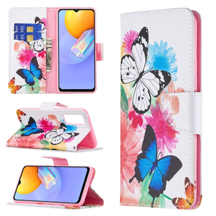 For vivo Y51 2020 / Y51a / Y51s Colored Drawing Pattern Horizontal Flip Leather Case with Holder & Card Slots & Wallet