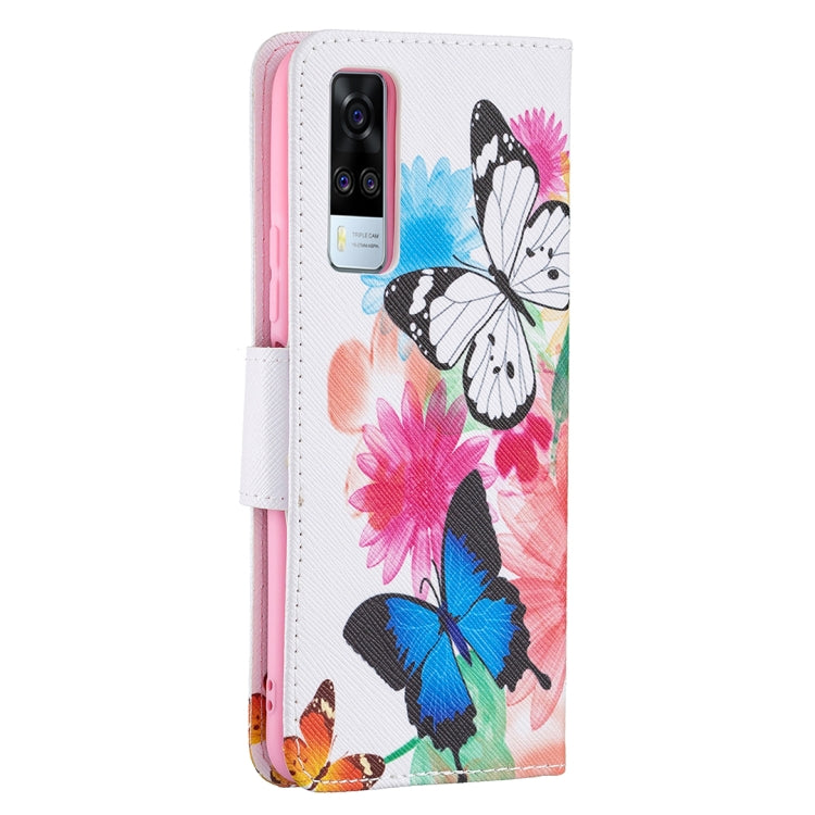 For vivo Y51 2020 / Y51a / Y51s Colored Drawing Pattern Horizontal Flip Leather Case with Holder & Card Slots & Wallet