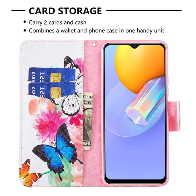 For vivo Y51 2020 / Y51a / Y51s Colored Drawing Pattern Horizontal Flip Leather Case with Holder & Card Slots & Wallet