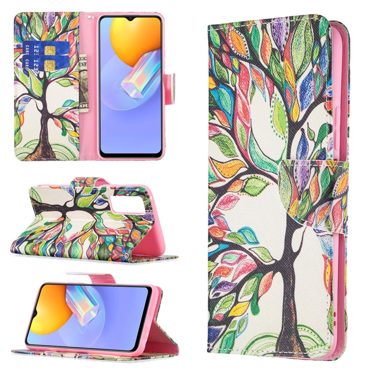 For vivo Y51 2020 / Y51a / Y51s Colored Drawing Pattern Horizontal Flip Leather Case with Holder & Card Slots & Wallet