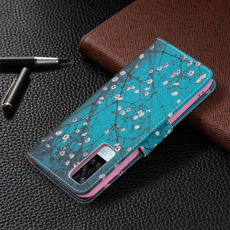 For vivo Y51 2020 / Y51a / Y51s Colored Drawing Pattern Horizontal Flip Leather Case with Holder & Card Slots & Wallet