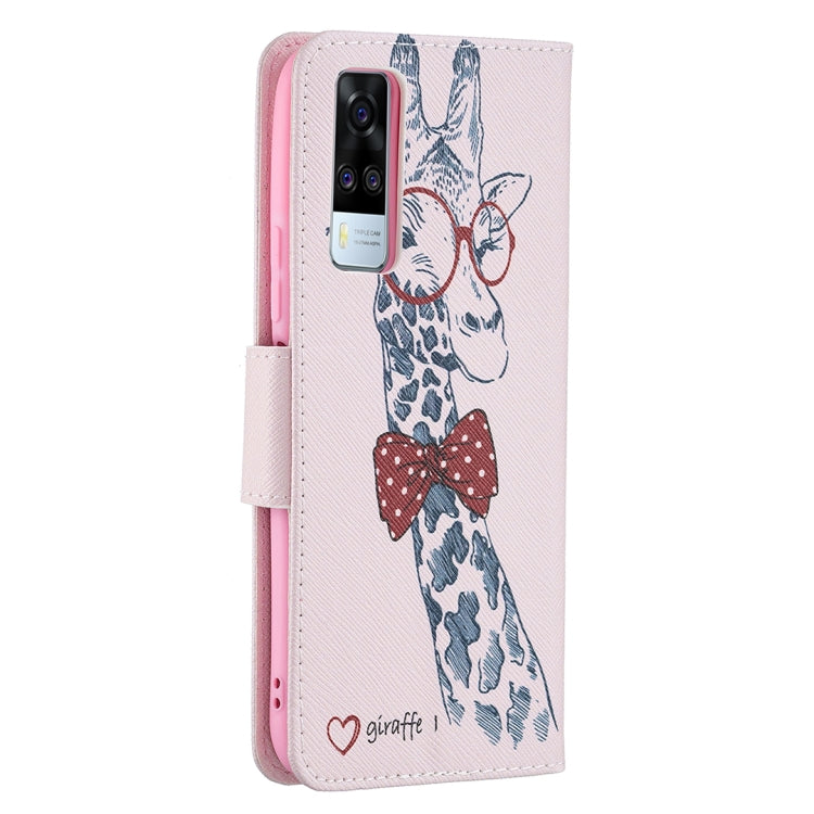 For vivo Y51 2020 / Y51a / Y51s Colored Drawing Pattern Horizontal Flip Leather Case with Holder & Card Slots & Wallet
