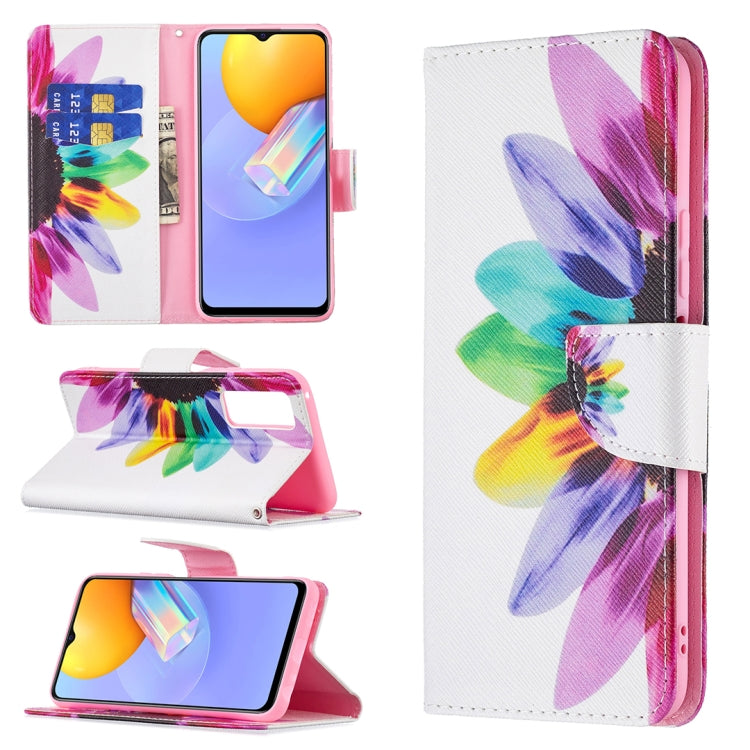 For vivo Y51 2020 / Y51a / Y51s Colored Drawing Pattern Horizontal Flip Leather Case with Holder & Card Slots & Wallet