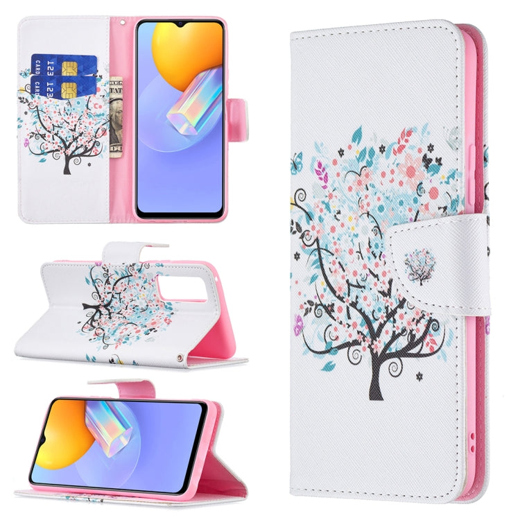 For vivo Y51 2020 / Y51a / Y51s Colored Drawing Pattern Horizontal Flip Leather Case with Holder & Card Slots & Wallet