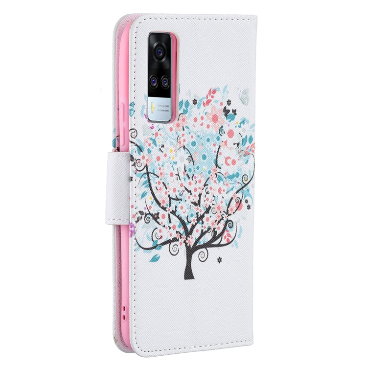 For vivo Y51 2020 / Y51a / Y51s Colored Drawing Pattern Horizontal Flip Leather Case with Holder & Card Slots & Wallet