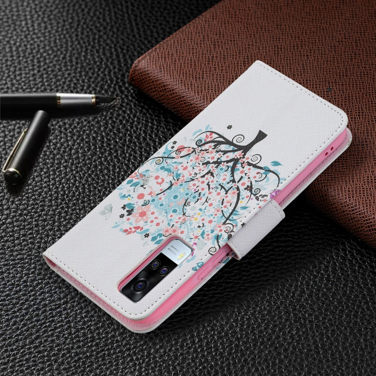 For vivo Y51 2020 / Y51a / Y51s Colored Drawing Pattern Horizontal Flip Leather Case with Holder & Card Slots & Wallet
