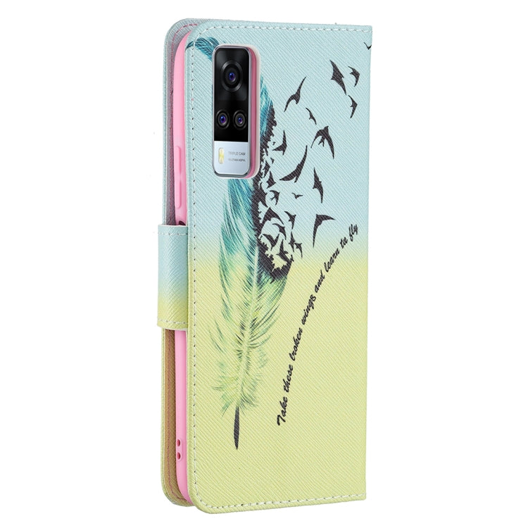 For vivo Y51 2020 / Y51a / Y51s Colored Drawing Pattern Horizontal Flip Leather Case with Holder & Card Slots & Wallet
