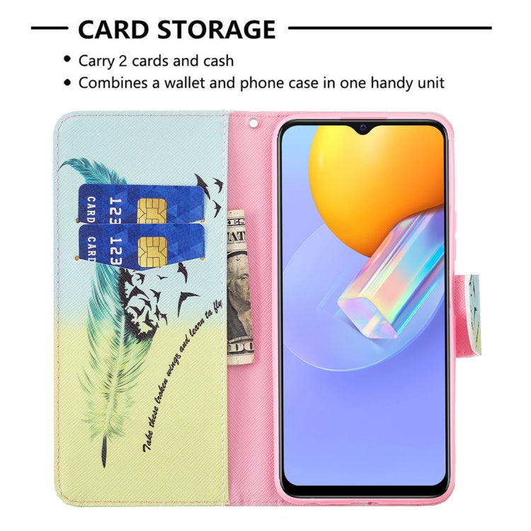 For vivo Y51 2020 / Y51a / Y51s Colored Drawing Pattern Horizontal Flip Leather Case with Holder & Card Slots & Wallet