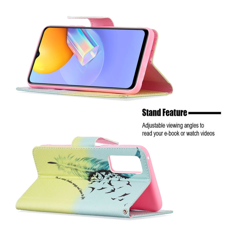 For vivo Y51 2020 / Y51a / Y51s Colored Drawing Pattern Horizontal Flip Leather Case with Holder & Card Slots & Wallet