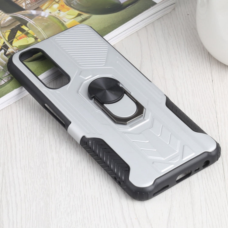 10 PCS Shield Armor PC+TPU Protective Case with 360 Degree Rotation Ring Holder For OPPO Realme 7