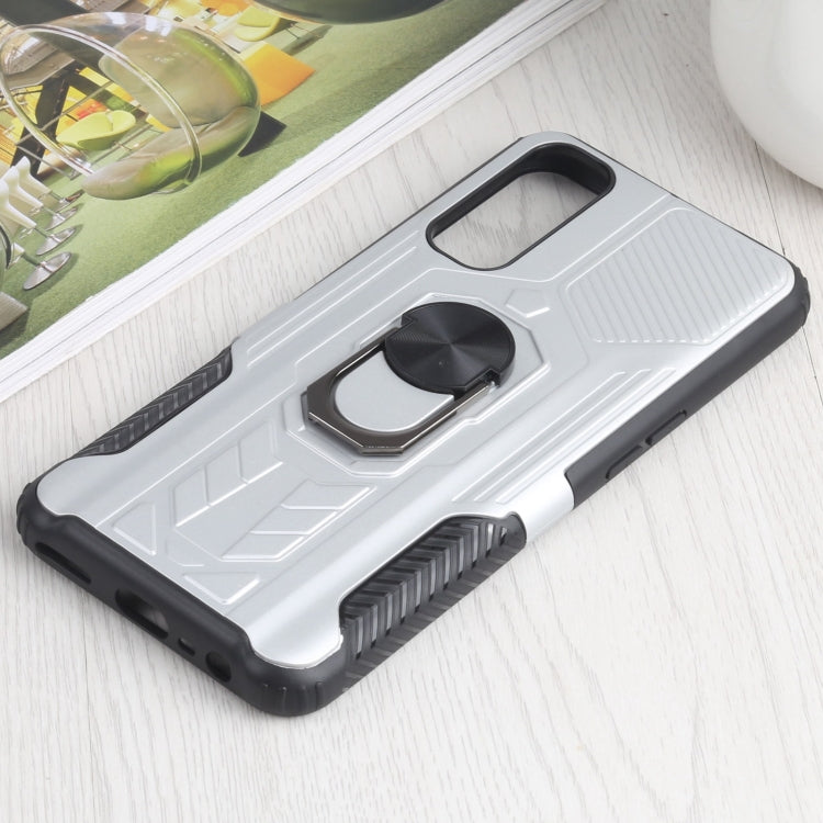 10 PCS Shield Armor PC+TPU Protective Case with 360 Degree Rotation Ring Holder For OPPO Realme 7