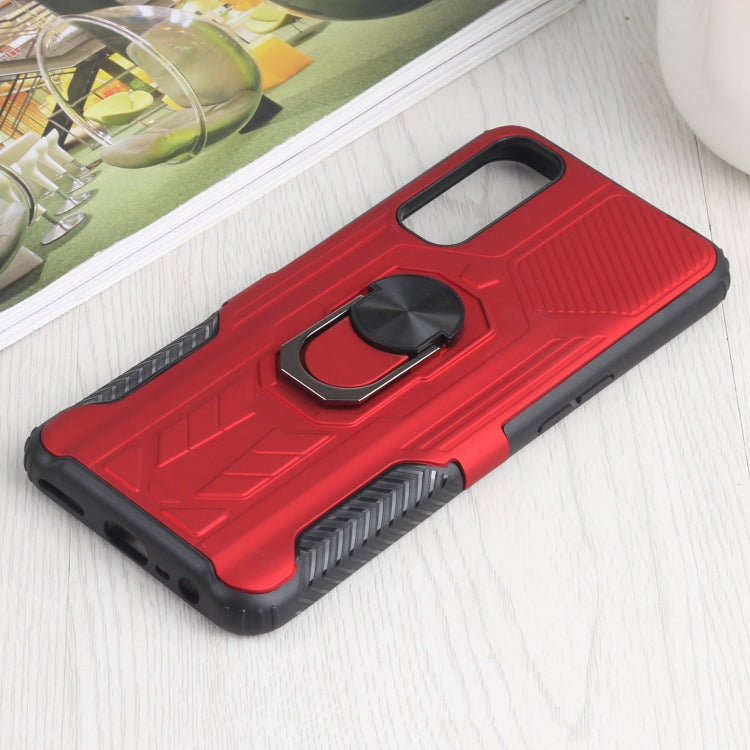 10 PCS Shield Armor PC+TPU Protective Case with 360 Degree Rotation Ring Holder For OPPO Realme 7