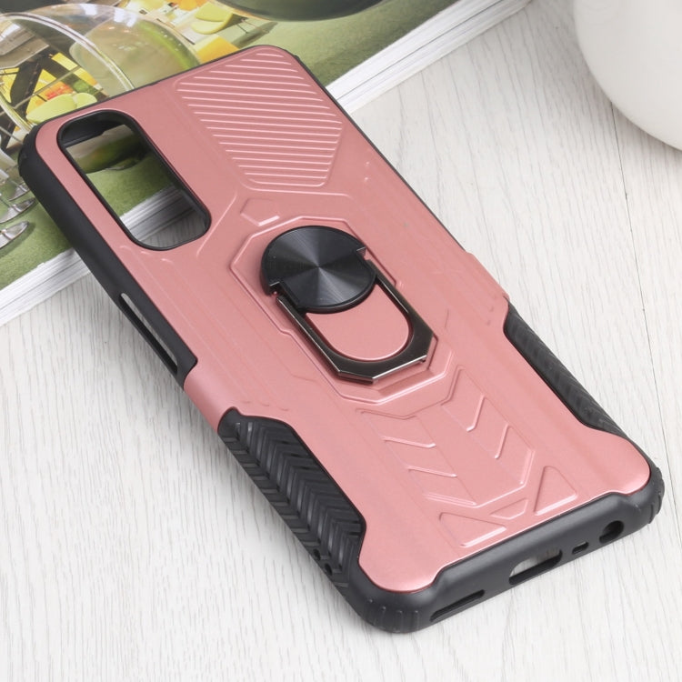 10 PCS Shield Armor PC+TPU Protective Case with 360 Degree Rotation Ring Holder For OPPO Realme 7