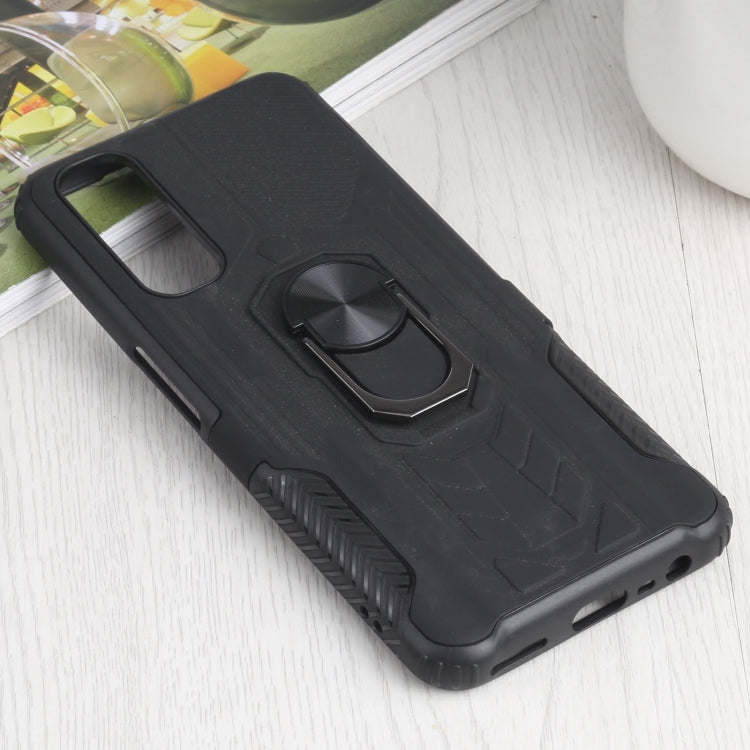 10 PCS Shield Armor PC+TPU Protective Case with 360 Degree Rotation Ring Holder For OPPO Realme 7