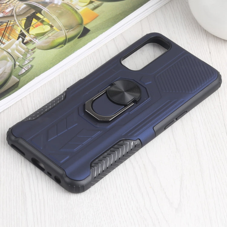 10 PCS Shield Armor PC+TPU Protective Case with 360 Degree Rotation Ring Holder For OPPO Realme 7