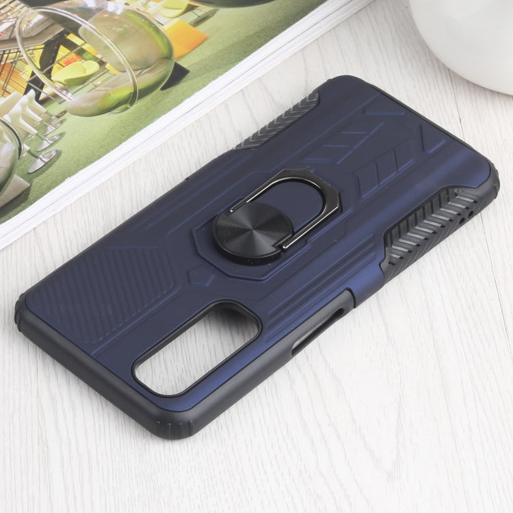 10 PCS Shield Armor PC+TPU Protective Case with 360 Degree Rotation Ring Holder For OPPO Realme 7