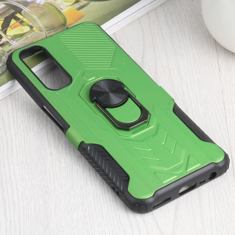 10 PCS Shield Armor PC+TPU Protective Case with 360 Degree Rotation Ring Holder For OPPO Realme 7