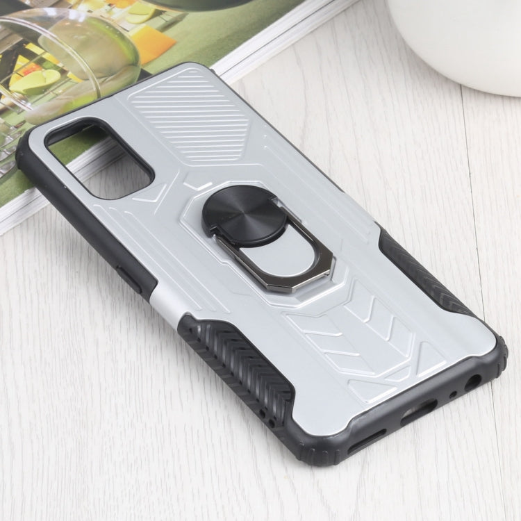 10 PCS Shield Armor PC+TPU Protective Case with 360 Degree Rotation Ring Holder For OPPO Realme 7 Pro