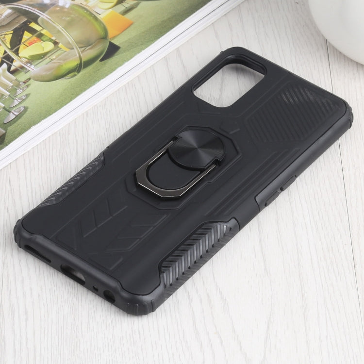 10 PCS Shield Armor PC+TPU Protective Case with 360 Degree Rotation Ring Holder For OPPO Realme 7 Pro