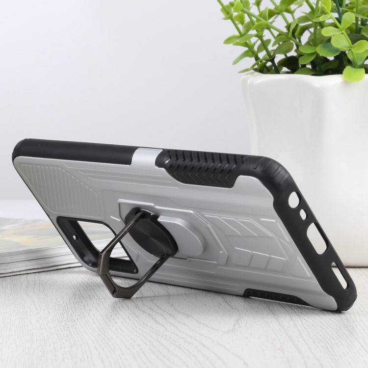 10 PCS Shield Armor PC+TPU Protective Case with 360 Degree Rotation Ring Holder For OPPO Realme 8 /  8 Pro