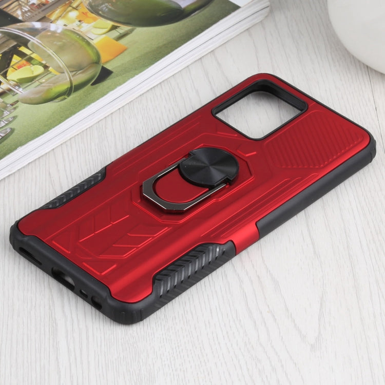 10 PCS Shield Armor PC+TPU Protective Case with 360 Degree Rotation Ring Holder For OPPO Realme 8 /  8 Pro