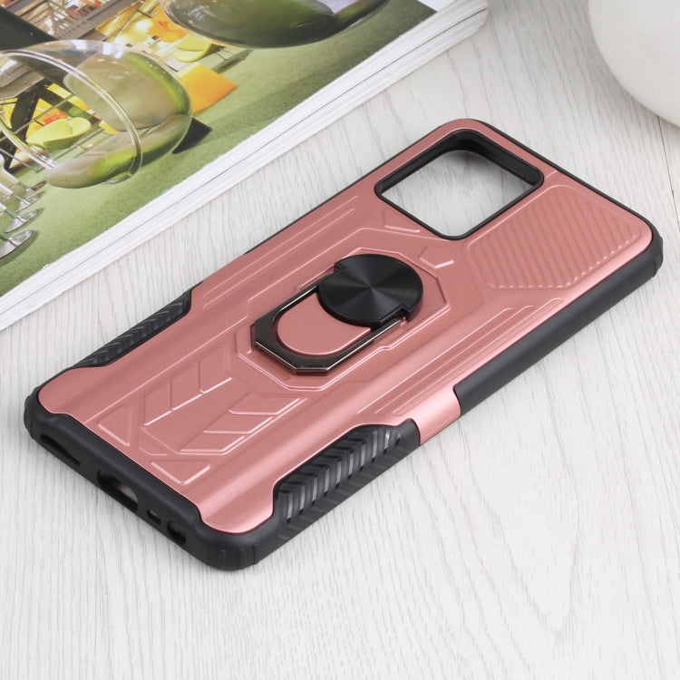 10 PCS Shield Armor PC+TPU Protective Case with 360 Degree Rotation Ring Holder For OPPO Realme 8 /  8 Pro