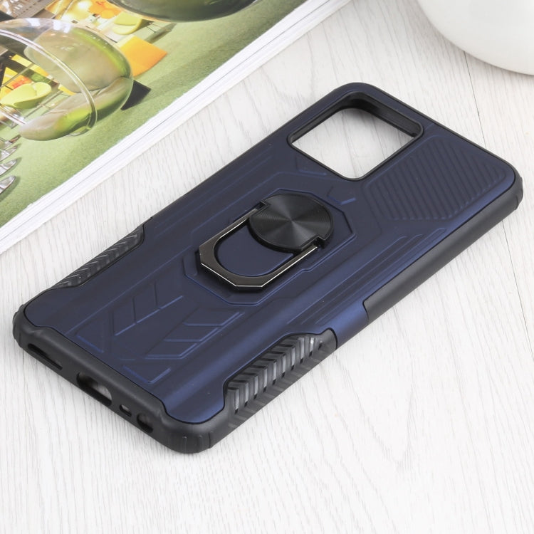 10 PCS Shield Armor PC+TPU Protective Case with 360 Degree Rotation Ring Holder For OPPO Realme 8 /  8 Pro