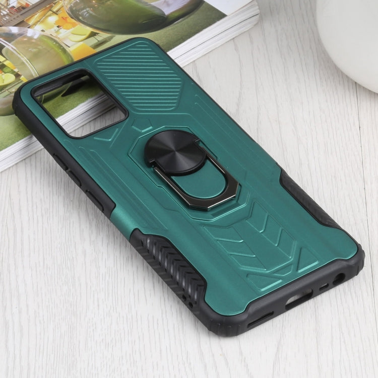 10 PCS Shield Armor PC+TPU Protective Case with 360 Degree Rotation Ring Holder For OPPO Realme 8 /  8 Pro