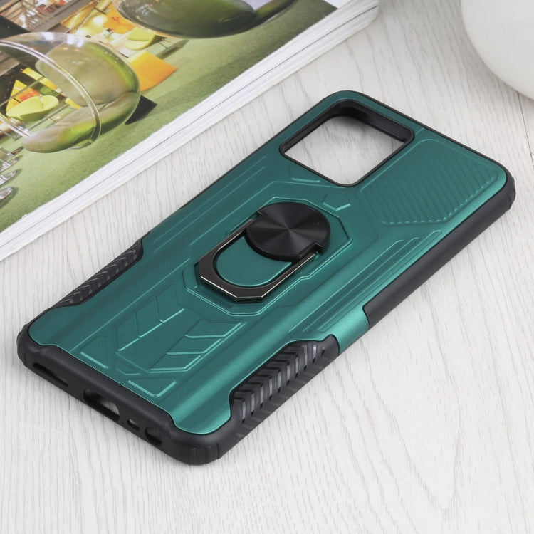 10 PCS Shield Armor PC+TPU Protective Case with 360 Degree Rotation Ring Holder For OPPO Realme 8 /  8 Pro