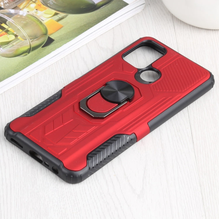 10 PCS Shield Armor PC+TPU Protective Case with 360 Degree Rotation Ring Holder For OPPO Realme C17