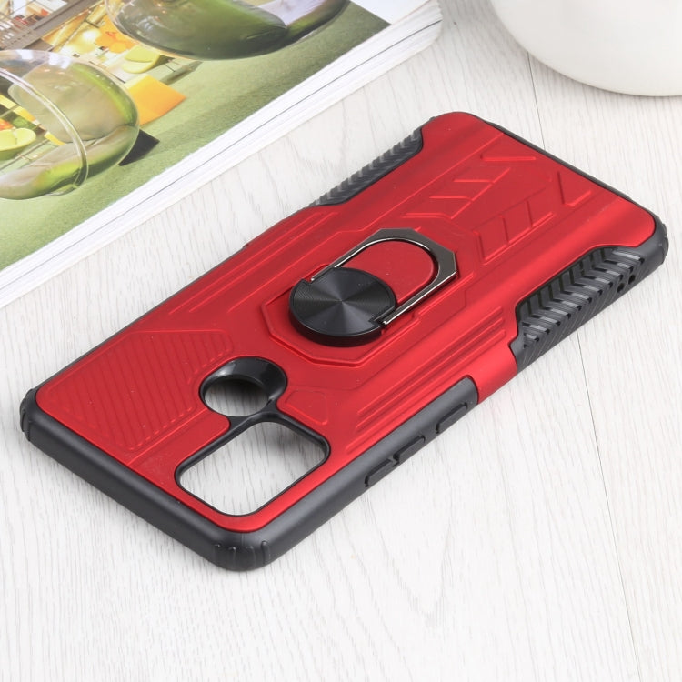 10 PCS Shield Armor PC+TPU Protective Case with 360 Degree Rotation Ring Holder For OPPO Realme C17