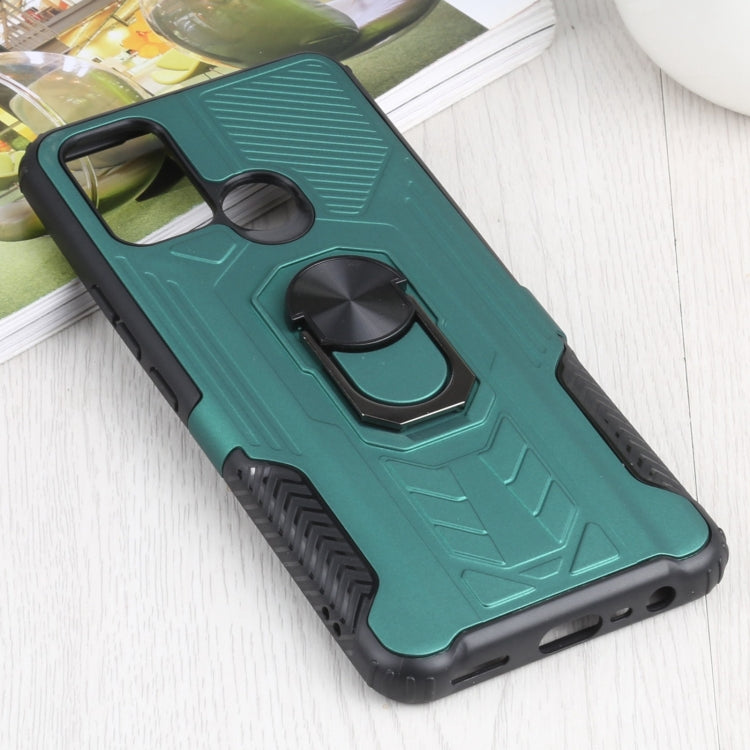 10 PCS Shield Armor PC+TPU Protective Case with 360 Degree Rotation Ring Holder For OPPO Realme C17