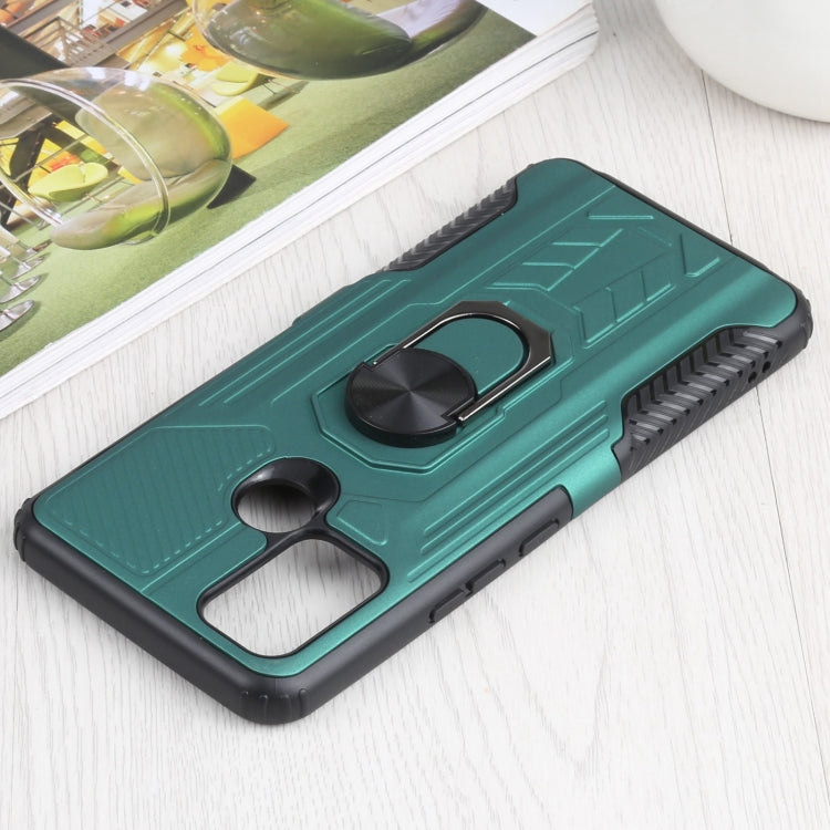 10 PCS Shield Armor PC+TPU Protective Case with 360 Degree Rotation Ring Holder For OPPO Realme C17